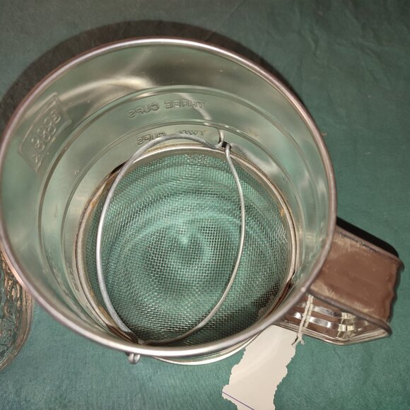Vintage Atlas Mason Jar and Strainer Container w Handle Good Cook granny chic - Picture 8 of 8